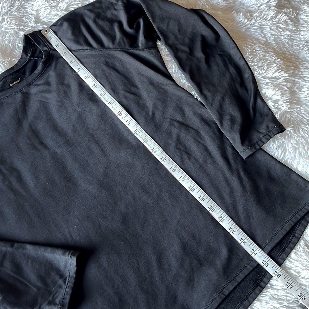 Cuddl Duds Women's Long Sleeve Crewneck Top - Black - Picture 7 of 10